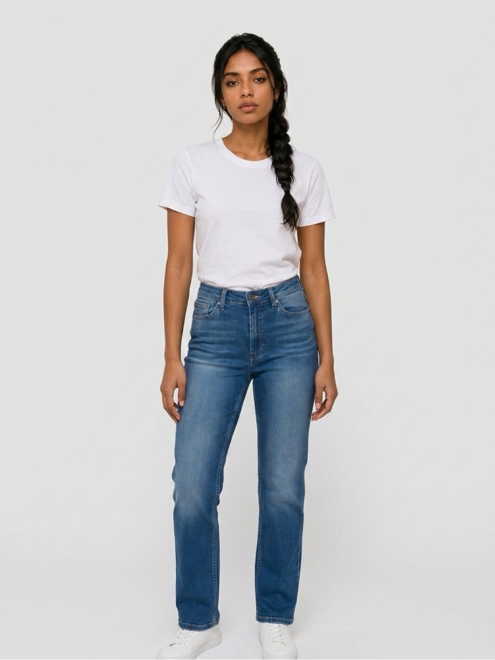 Hudson- Blair Jeans- Classic High-Rise Straight Leg Jeans - Blue